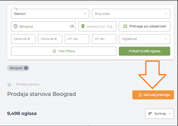 pretraga stanova