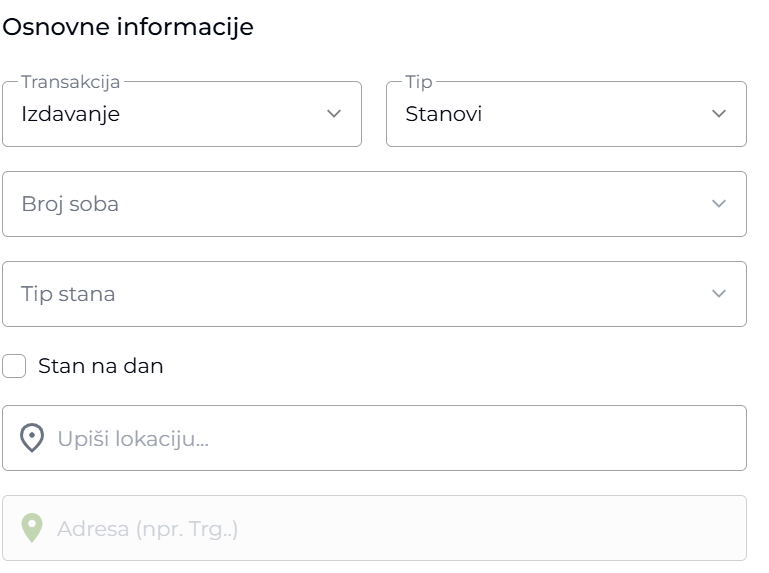 filteri za pretragu stanova