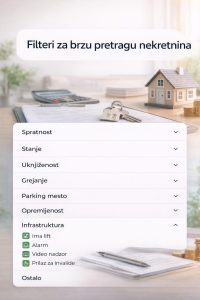 Filteri za pretragu stanova na portalu 4zida koji pomažu korisnicima da brže pronađu nekretninu